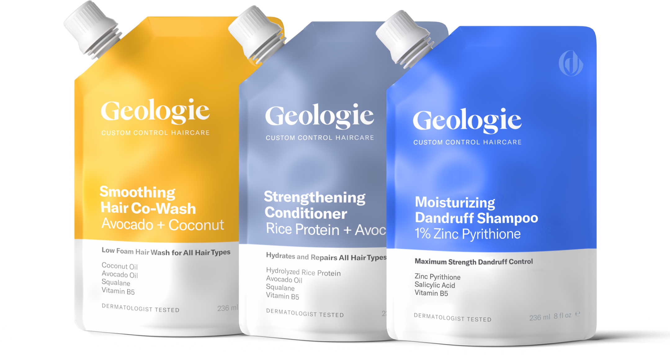 Smoothing Co-Wash + Dandruff Shampoo + Strengthening Conditioner